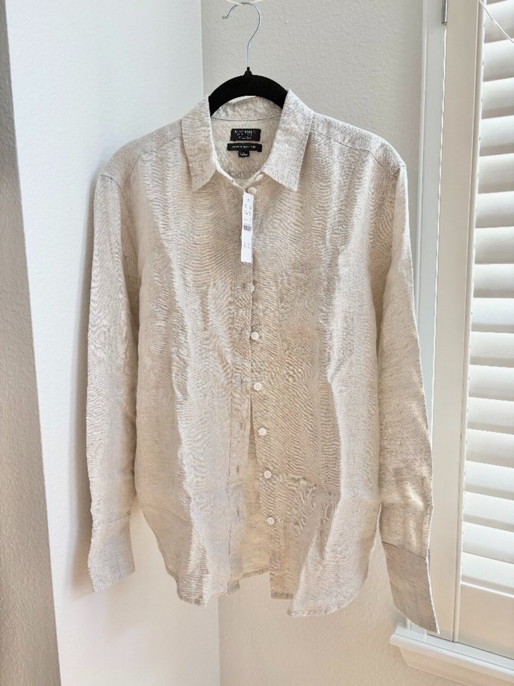 J.Crew Baird McNutt Irish Linen Garçon Shirt Oatmeal Size 4 NWT